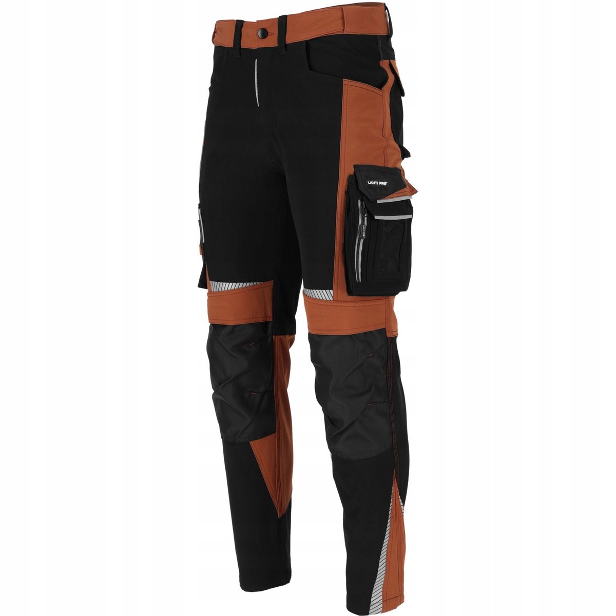 SPODNIE STRETCH BRĄZOWO-CZARNE, 2XL, CE, LAHTI