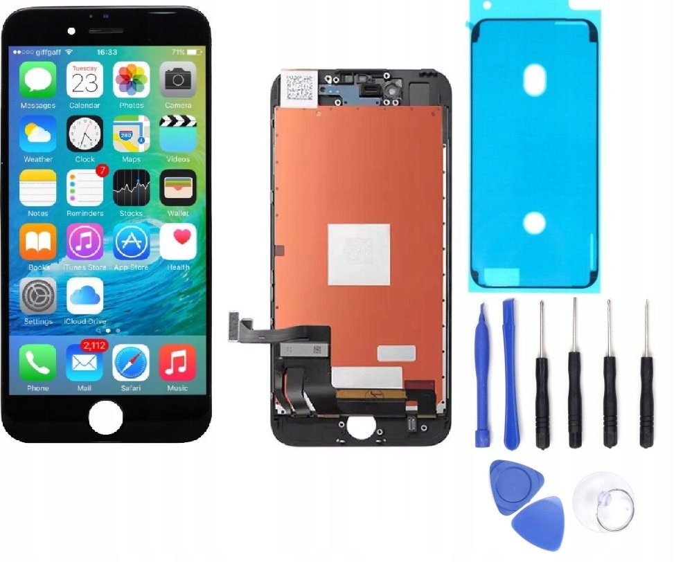 Wyświetlacz Lcd Do Apple Iphone 7 Czarny Ekran Narzędzia Szybka Premium