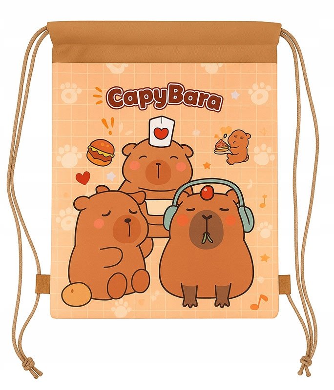 Worek Dziecięcy Do Przedszkola Szkoły Kapibara Na Buty Kapcie Klapki Plecak