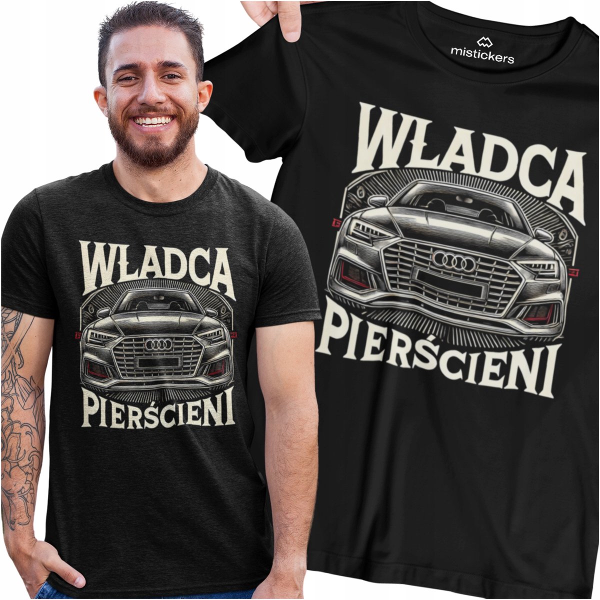 KOSZULKA MĘSKA PREZENT DLA FANA AUDI WŁADCA PIERŚCENI