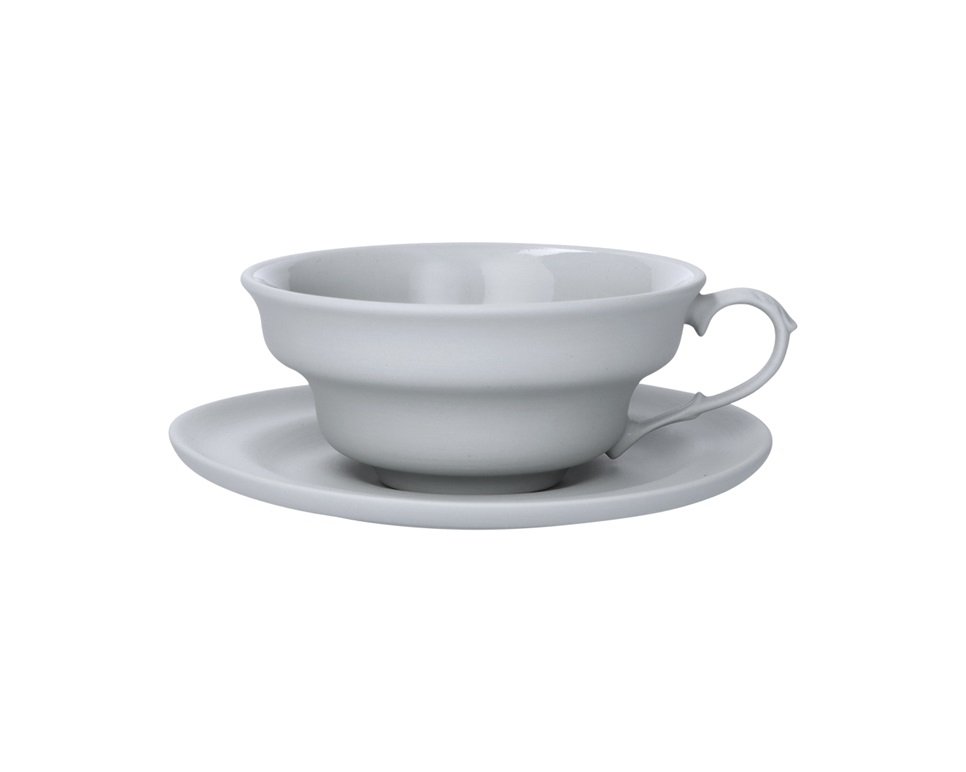 Filiżanka M 250 ml ze spodkiem szara CD25