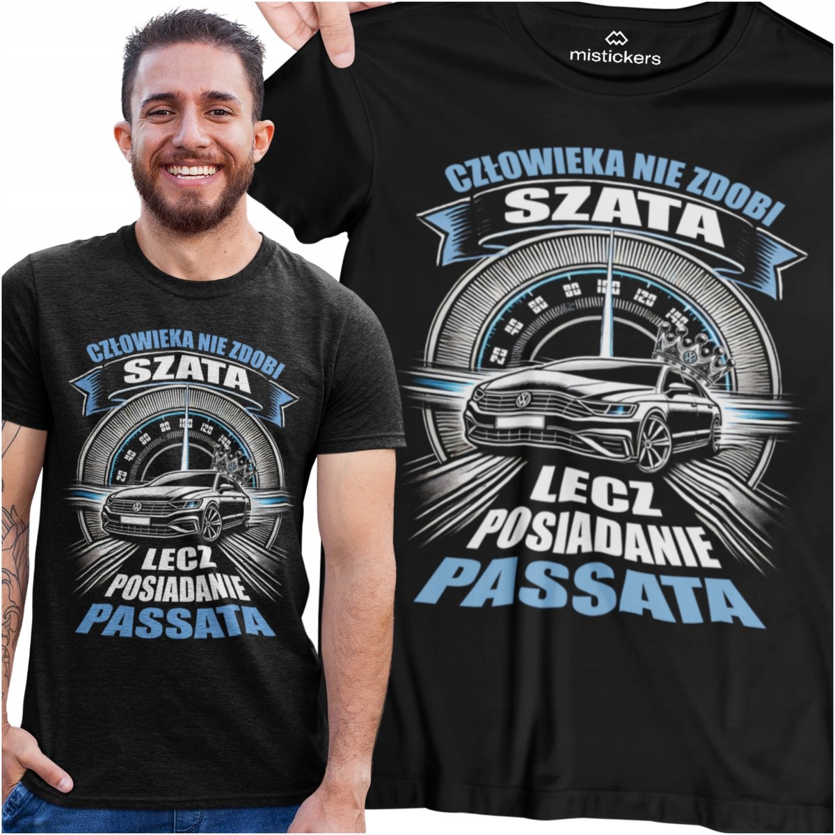 PASSAT KOSZULKA MĘSKA ŚMIESZNA DLA FANA MOTORYZACJI PREZENT DLA TATY
