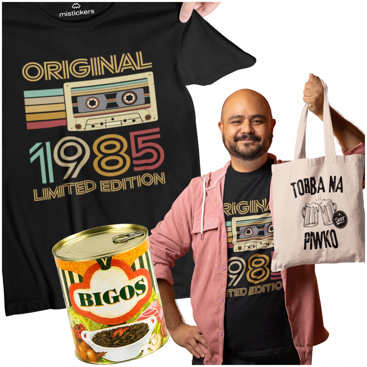 Prezent na 40 30 50 Urodziny dla Faceta Koszulka + Torba