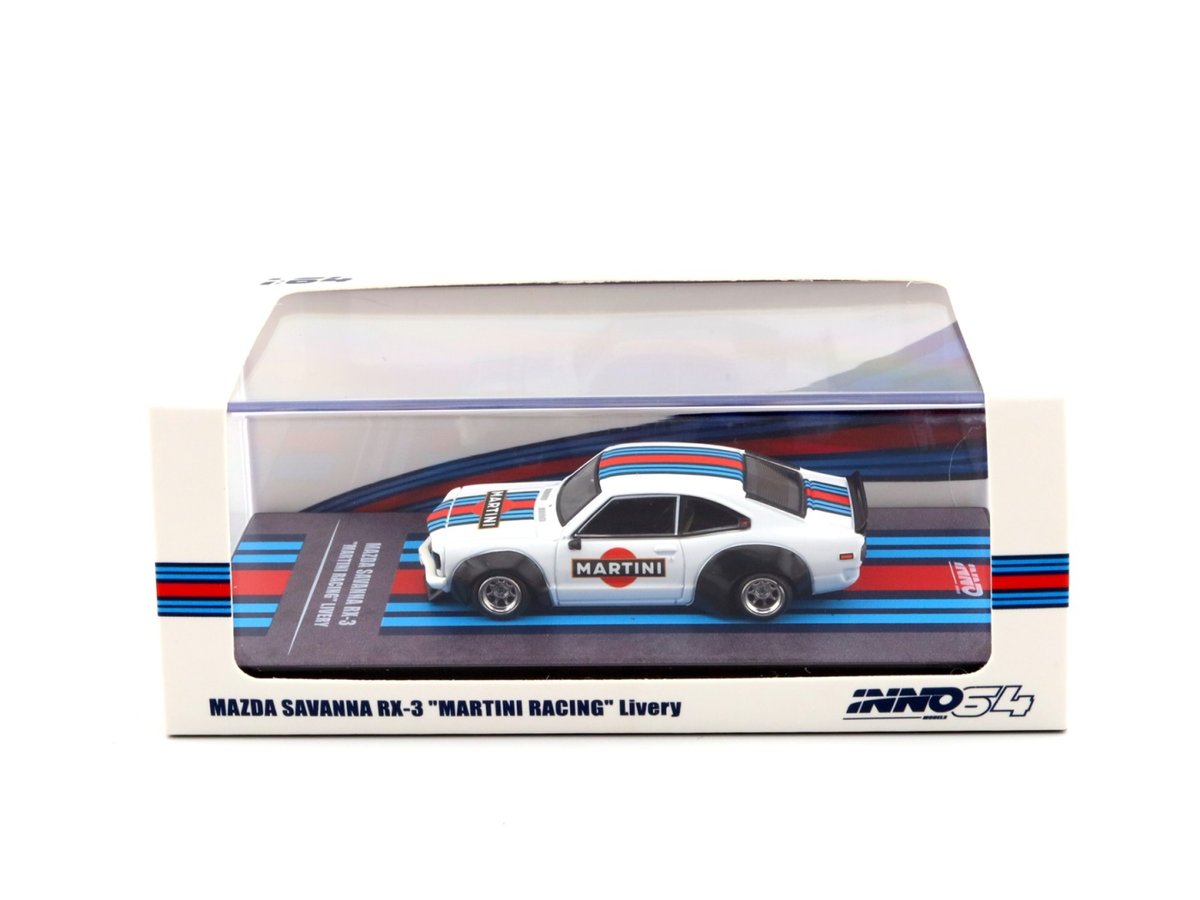 INNO64 Mazda Savanna RX3 Martini Racing Livery INNO 64 1:64