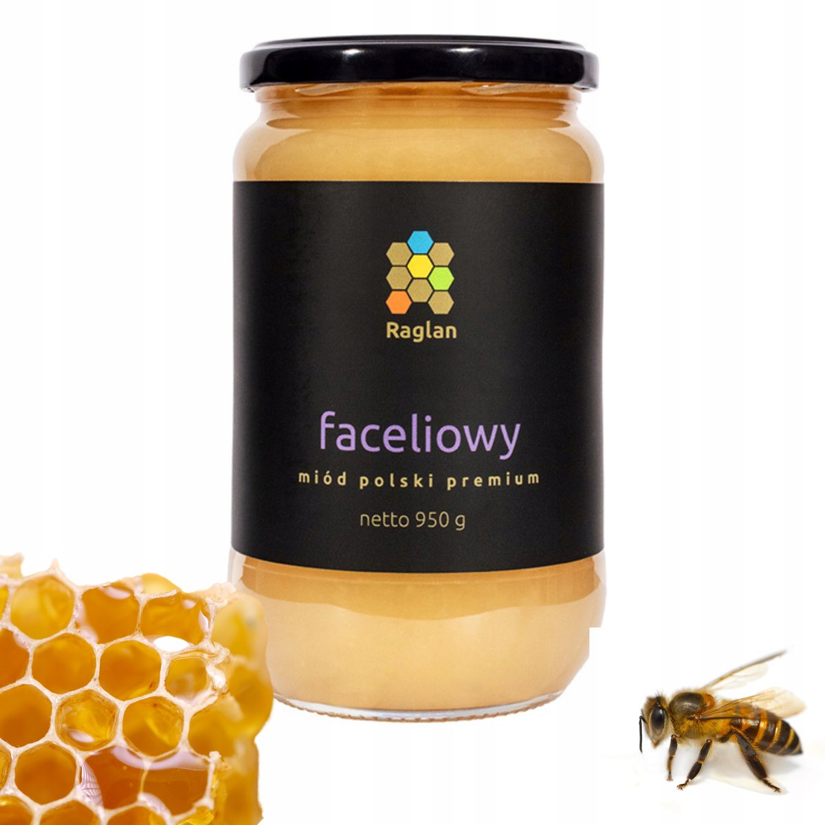 Polski Miód Faceliowy RAGLAN z Polskiej Pasieki 950 g
