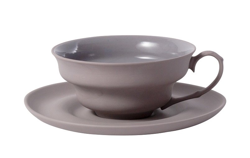 Filiżanka XL 500 ml ze spodkiem migdałowa CD26