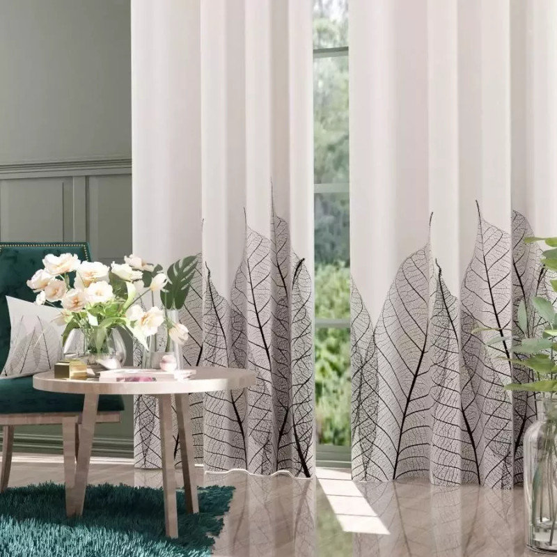 Zasłona gotowa Velvet drukowana na taśmie Sermia 140x250 cm