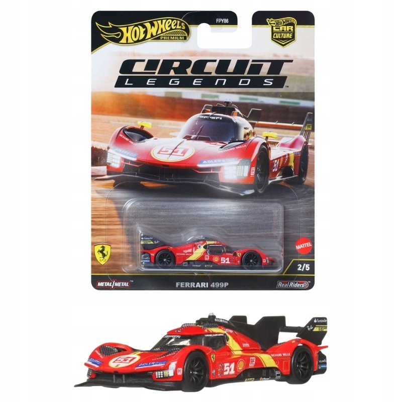 HOT WHEELS KOLEKCJONERSKIE AUTKO PREMIUM FERRARI 499P FPY86 JBK49