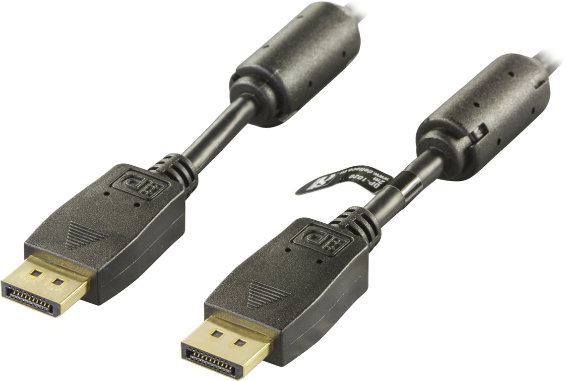 Deltaco DP-1050 kabel DisplayPort 5 m Czarny DP-1050