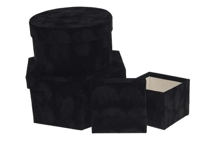 Pudełko Flower Box 3szt czarny Rozette
