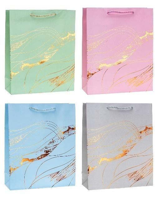 Torebka ozdobna 31x42x10cm hot-stamp mix Rozette - artykuł papierniczy