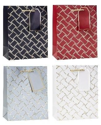 Torebka ozdobna 26x32x10cm hot-stamp mix Rozette - artykuł papierniczy