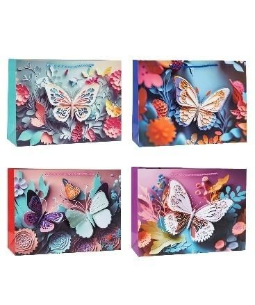 Torebka ozdobna 31x40x12cm pop-up mix Rozette - artykuł papierniczy