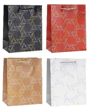 Torebka ozdobna 26x32x10cm hot-stamp mix Rozette - artykuł papierniczy