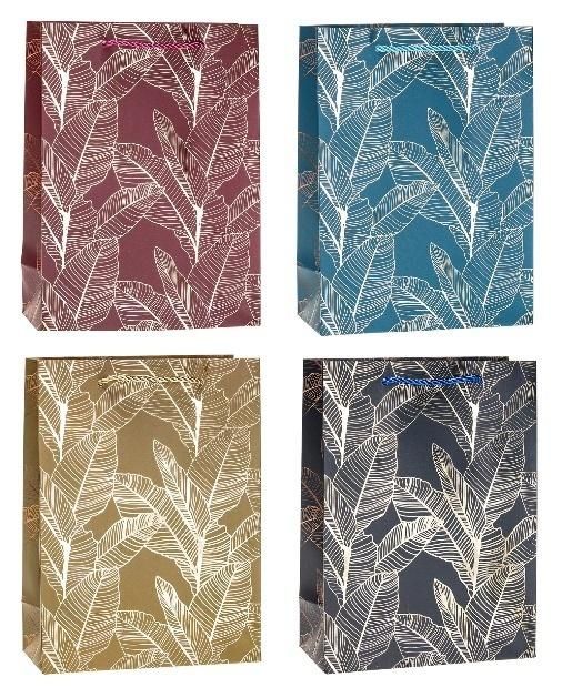 Torebka ozdobna 31x40x12cm hot-stamp mix Rozette - artykuł papierniczy