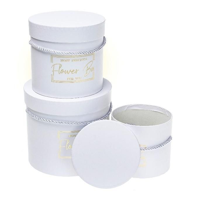 Pudełko Flower Box 3szt biały Rozette