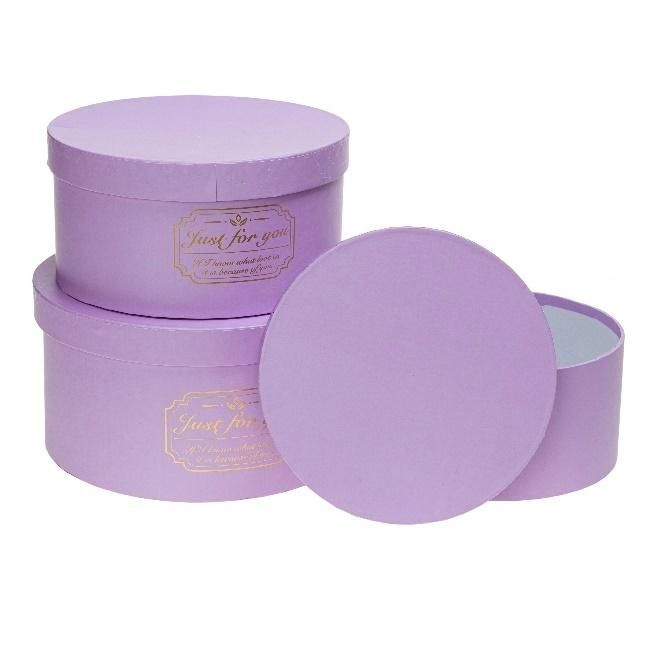 Pudełko Flower Box 3szt purpurowy Rozette
