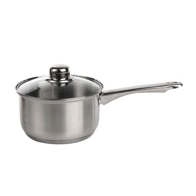 Rondel nierdzewny z pokrywą szklaną FABIO 1,9 l 16 cm