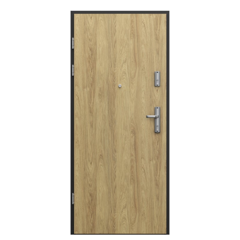 Drzwi wewnętrzne wejściowe antywłamaniowe Extreme RC3 Hikora naturalna 90 lewe Porta