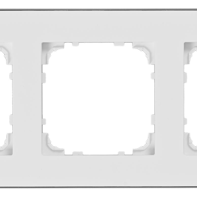 Ramka potrójna Simon 55 Duo biała chrom Kontakt Simon