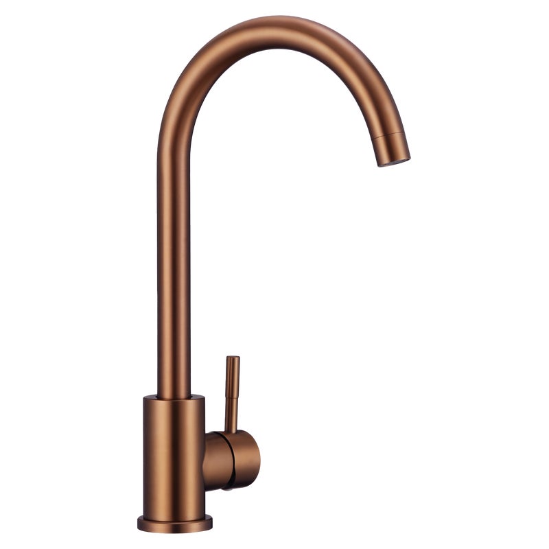 Bateria kuchenna Boco różowe złoto PVD z wylewką U Kuchinox