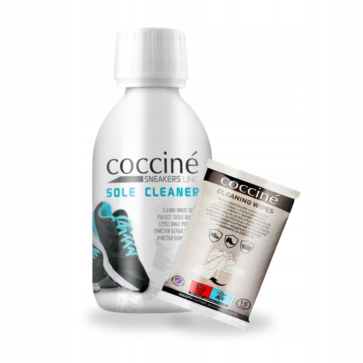 Do Czyszczenia Sneakers Sole Cleaner i Chusteczki Coccine Zestaw 2w1