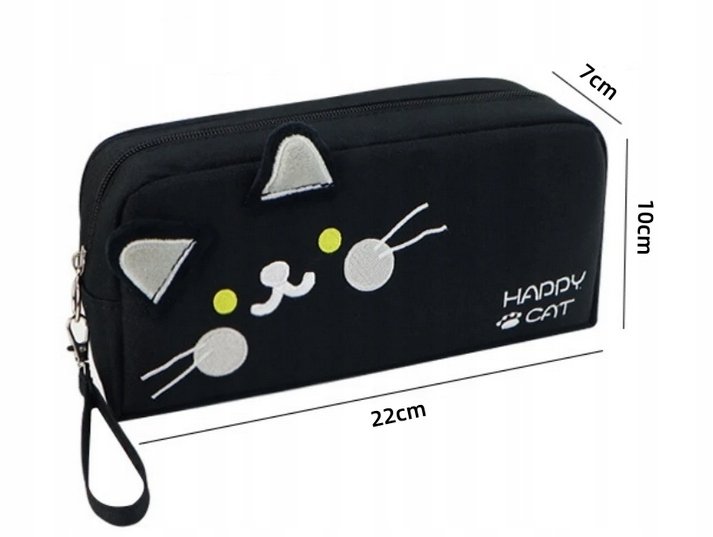 PIÓRNIK SZKOLNY z kotkiem saszetka dla dziewczynki