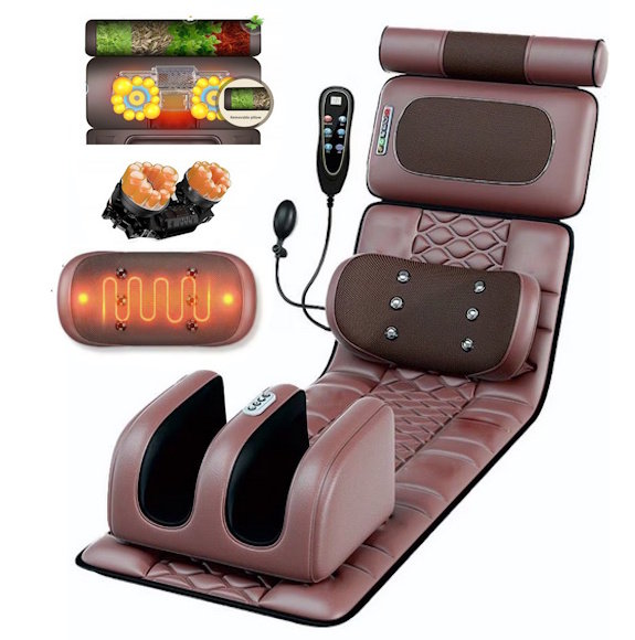 MATERAC MASUJĄCY Mata do masażu DRENAŻ NÓG + trakcja KRĘGOSŁUPA RWA LUMBAGO