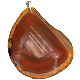 Naturalny Agat Duży Wisiorek Srebro Unikat