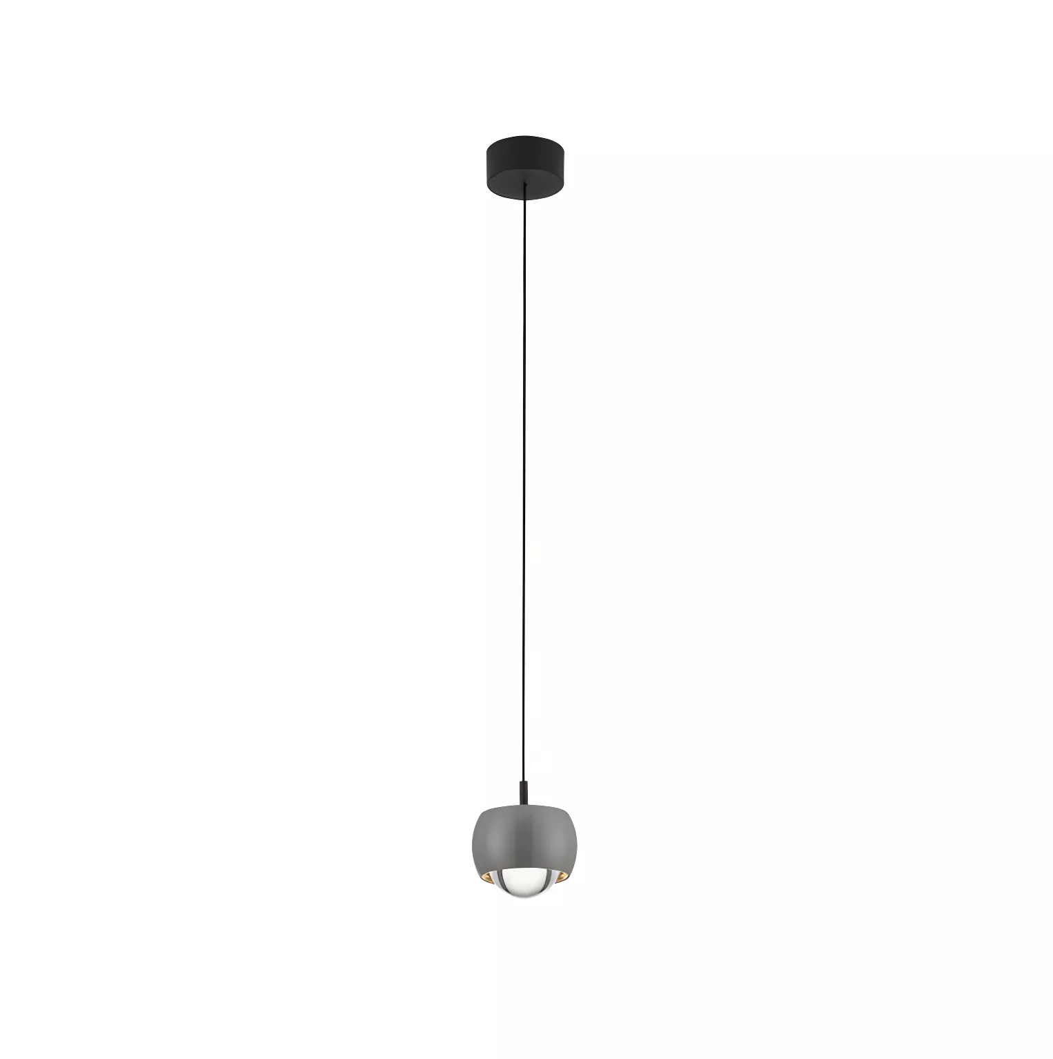 Wisząca lampa LED Softlin w odcieniu szarości do sypialni – idealna nad szafkę