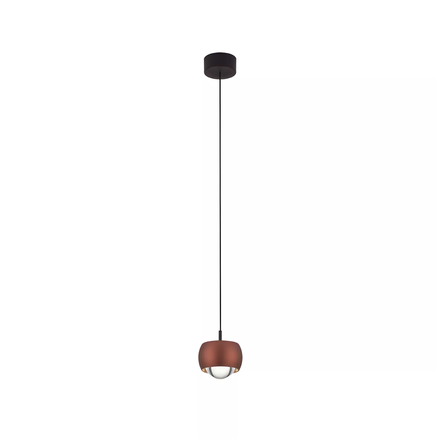Lampa wisząca Softlin w kolorze brązowym – mała kula LED