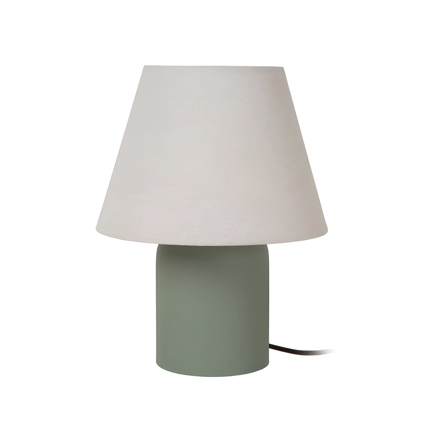 Lampka nocna Macia w kolorze oliwkowym z lnianym abażurem