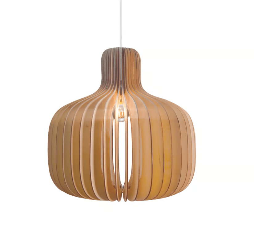 Lampa sufitowa Hazo 43 cm z drewna w stylu skandynawskim nad stół