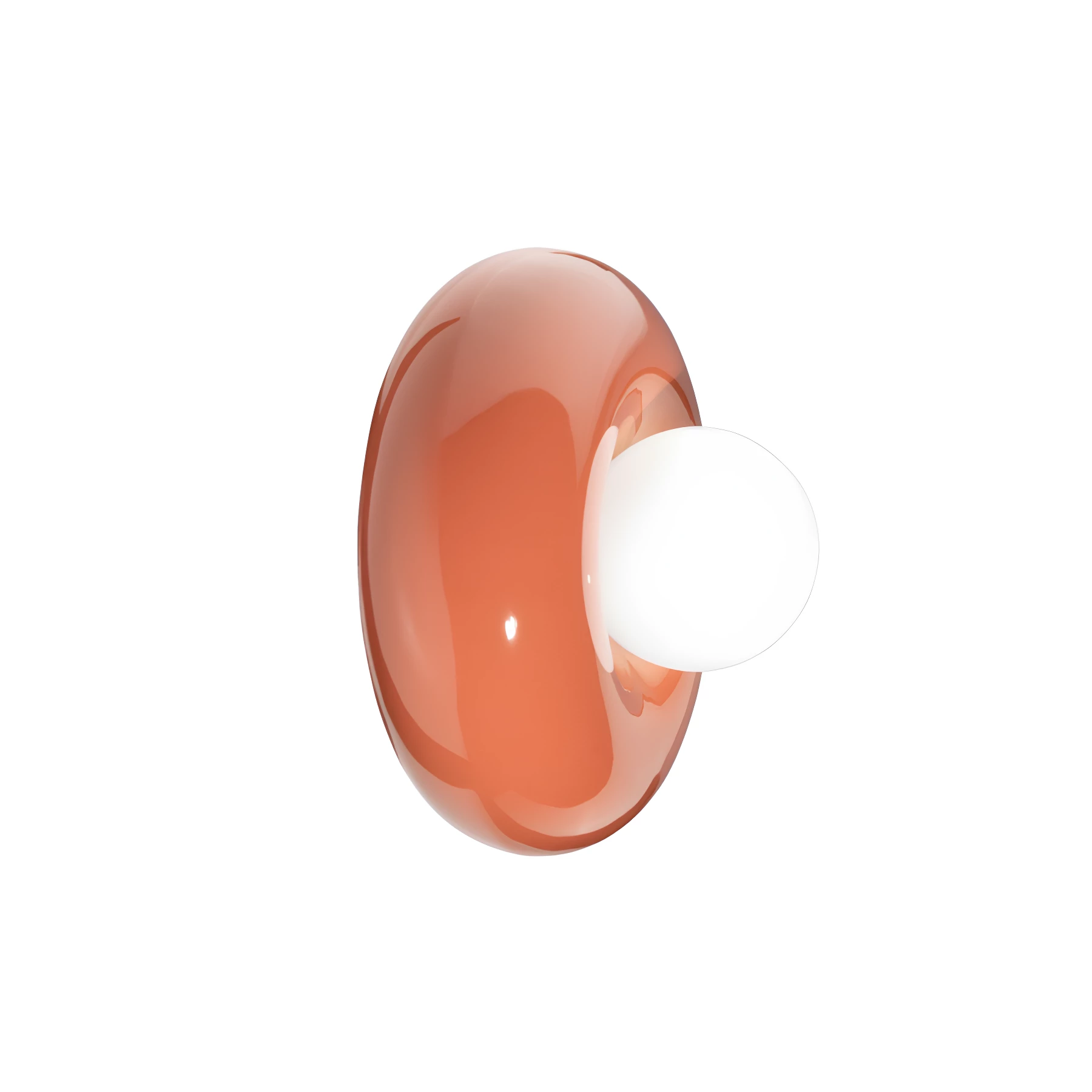 Pomarańczowa lampa ceramiczna Bumbum