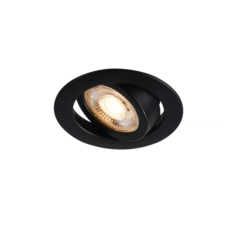Zestaw 3 czarnych ruchomych oczek sufitowych Monolo LED