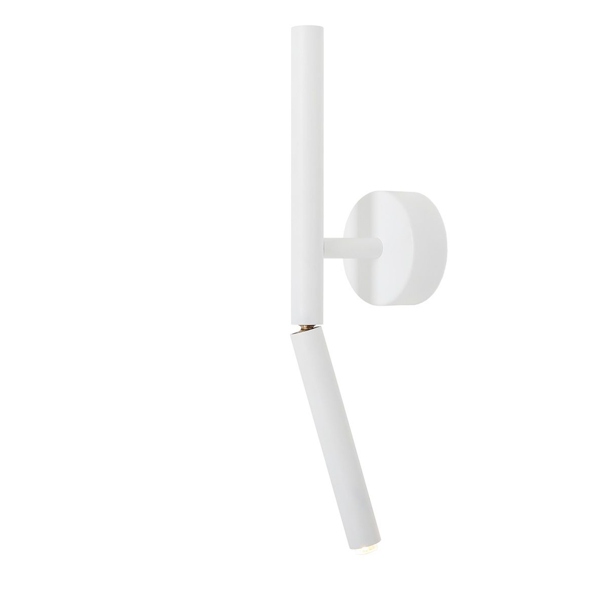 Regulowana biała lampa ścienna Stick