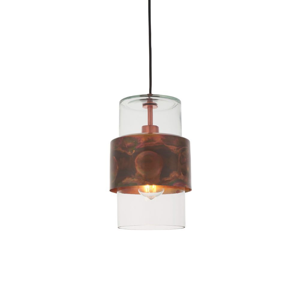 Wisząca lampa Oasis w kolorze miedzi