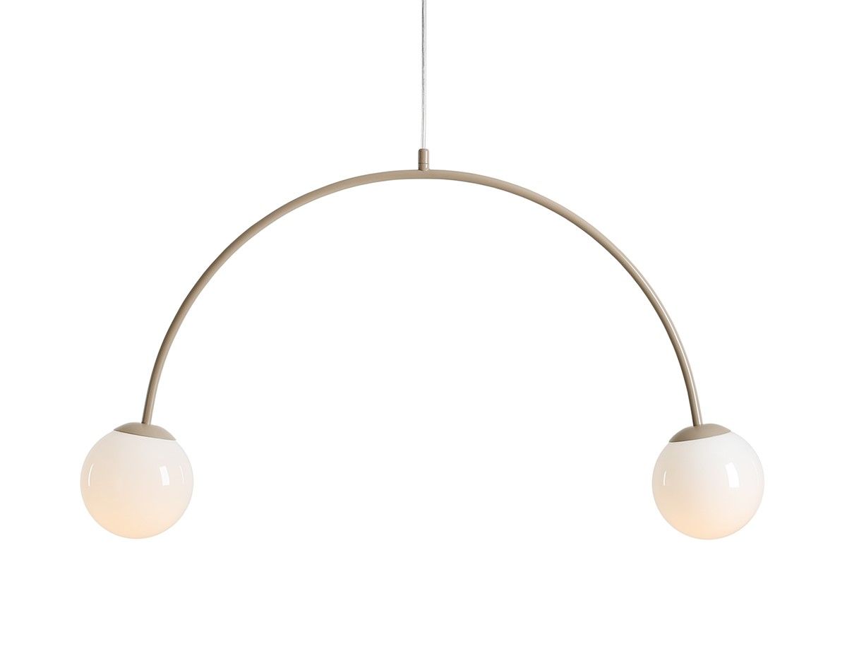 Beżowa wisząca lampa Una 2, idealna do gabinetu