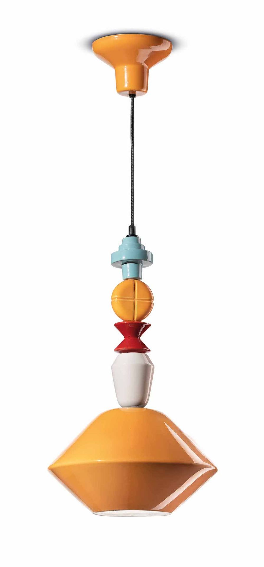 Wisząca lampa Lariat C2510 w kolorze pomarańczowym
