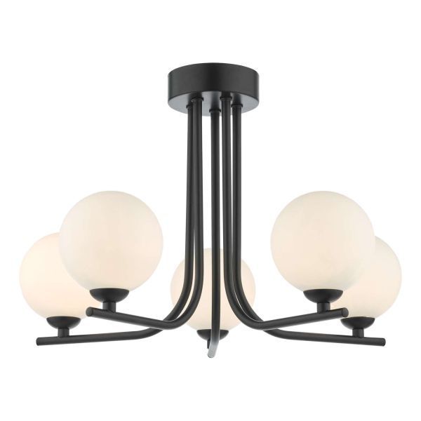 Czarny żyrandol do salonu Cradle 5 - Modern