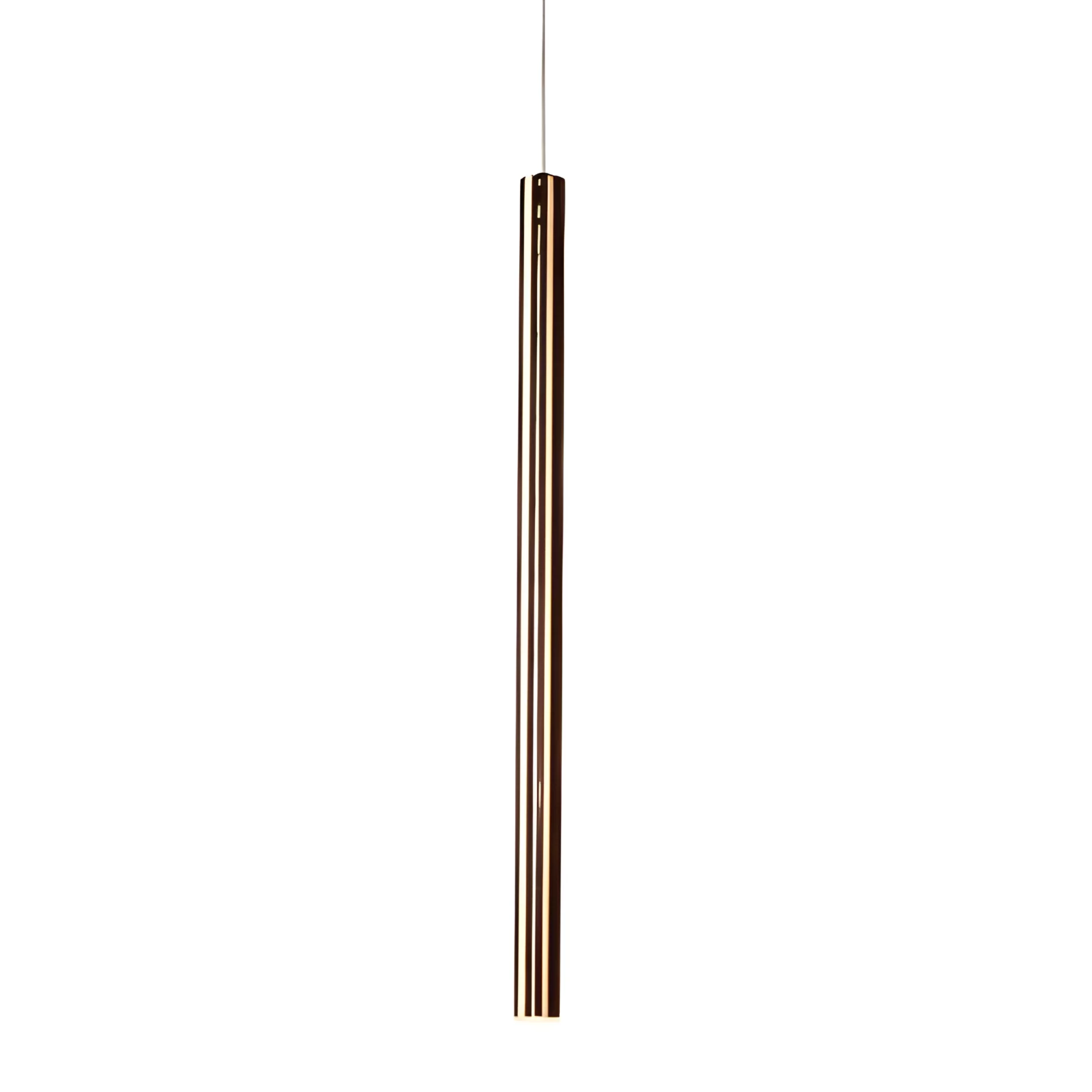 Wisząca lampa Organic w kształcie miedzianej tuby