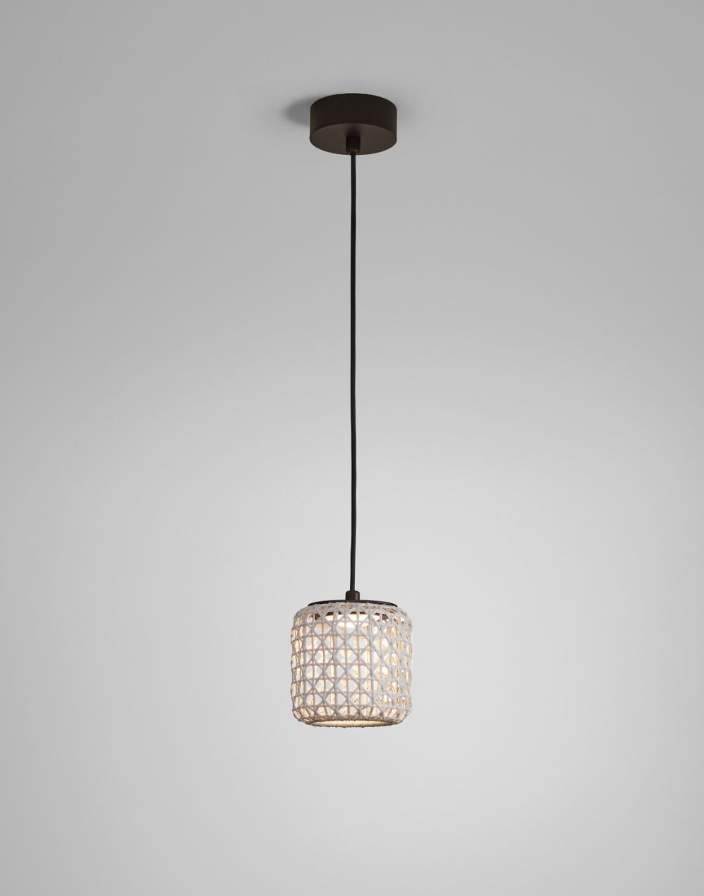 Lampy Bover Beżowa, mała lampa wisząca Nans S/16 Outdoor