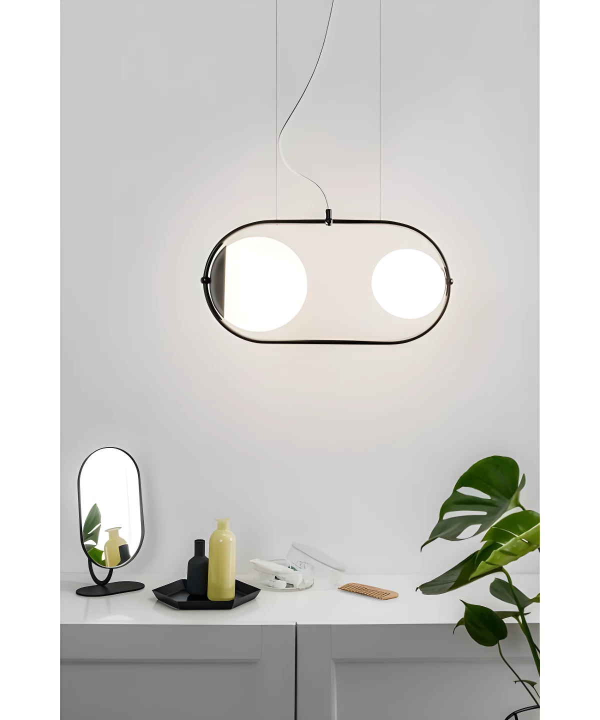Lampa wisząca Koban nad komodę