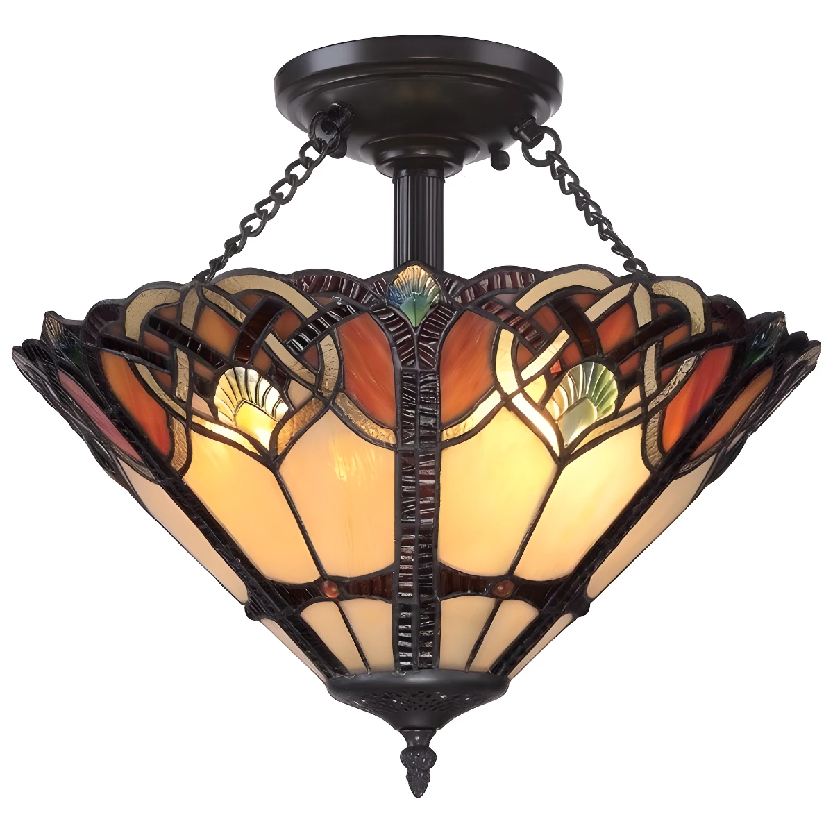 Lampa sufitowa Cambridge - kolor brązowy, pomarańczowy - QZ/CAMBRIDGE/SF