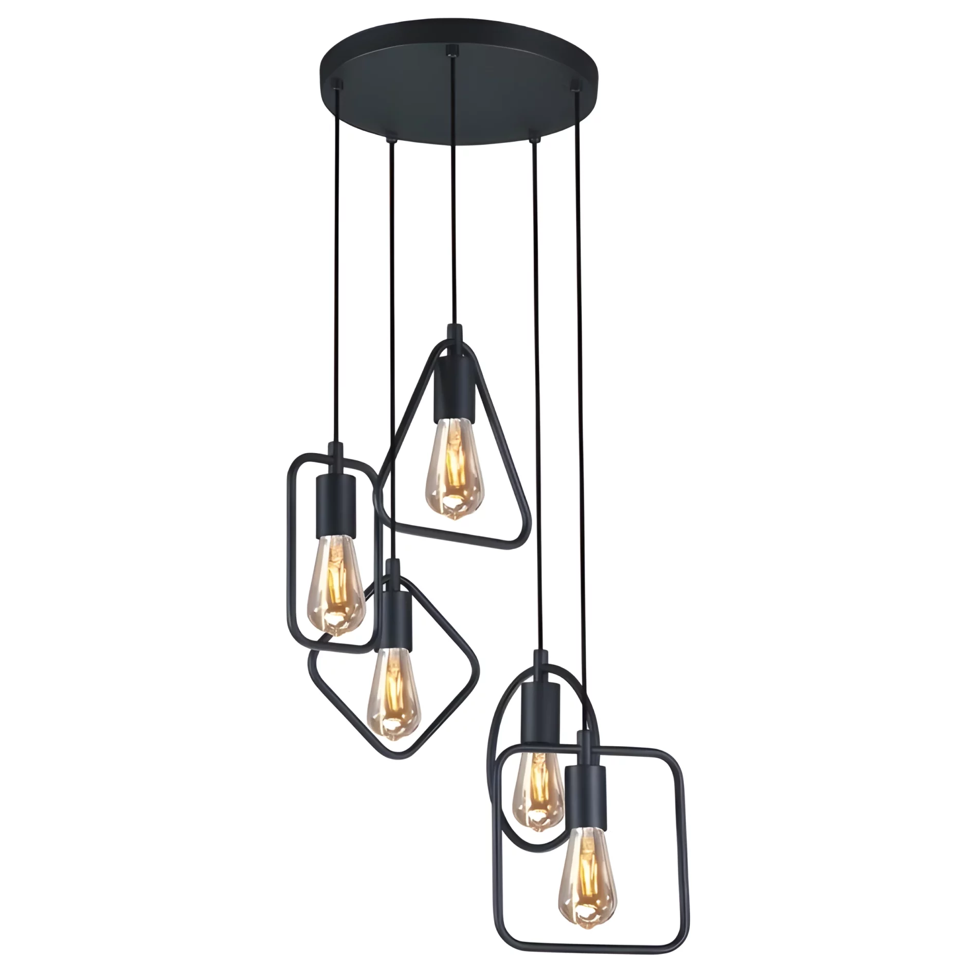 Lampa wisząca Geo - kolor Czarny - K-3931