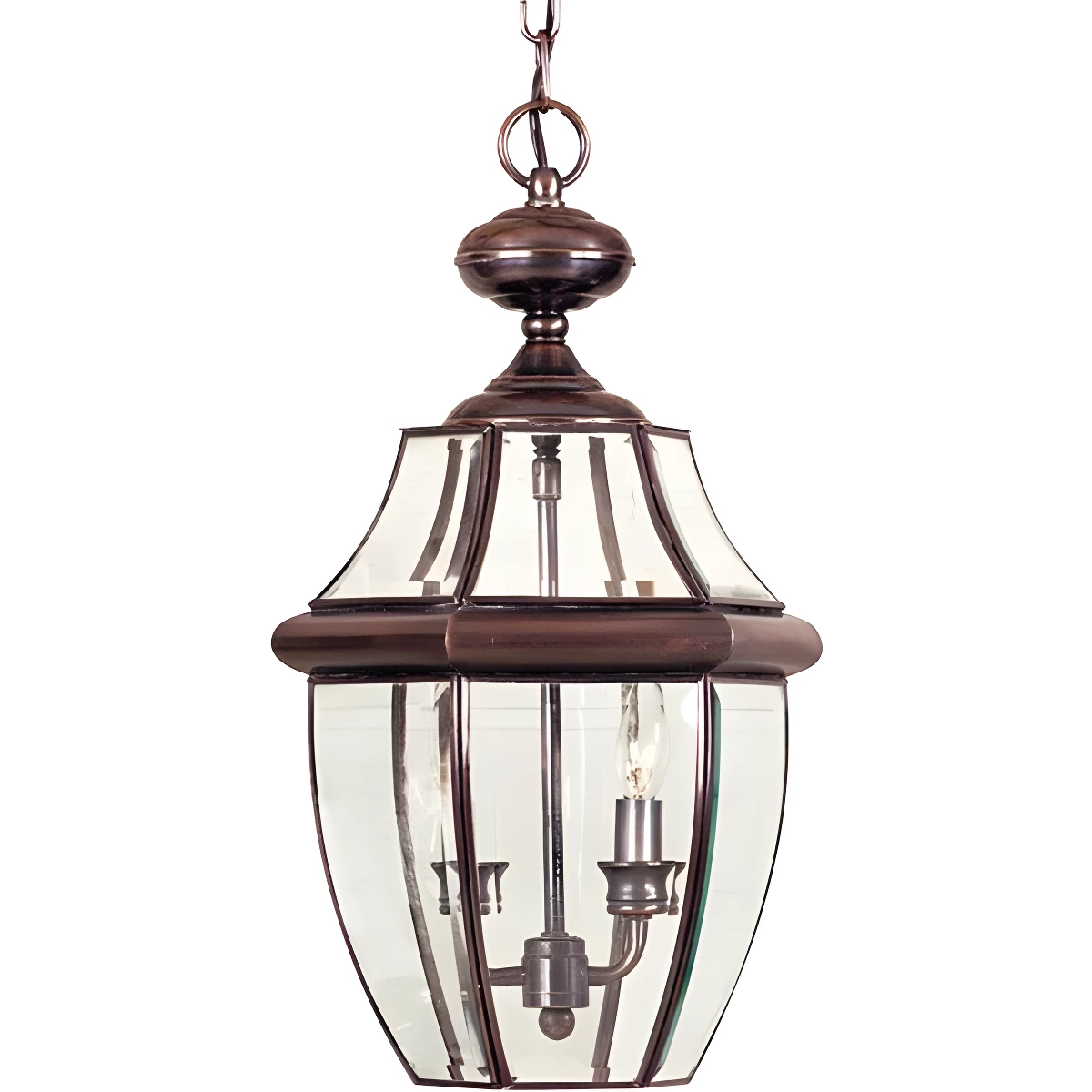 Ardant Decor Lampa wisząca Newbury - kolor brązowy, miedź, transparentny - QZ/NEWBURY8/L AC
