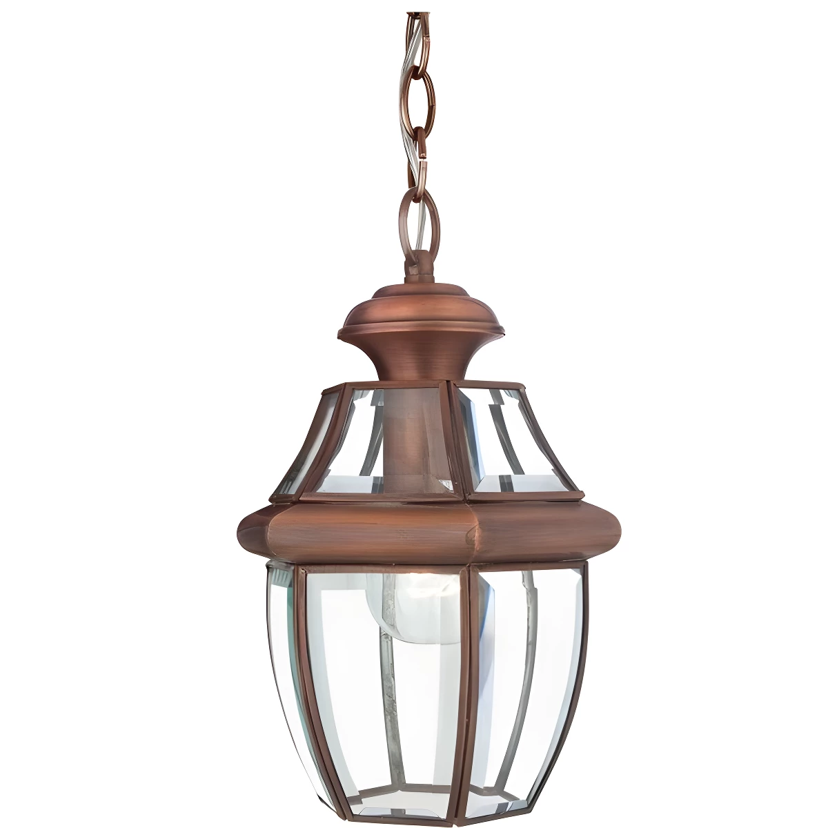 Ardant Decor Lampa wisząca Newbury - kolor brązowy, miedź, transparentny - QZ/NEWBURY8/M AC