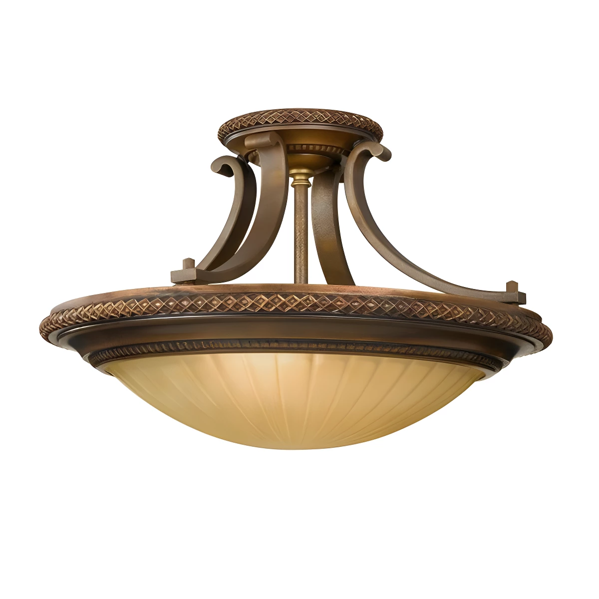 Lampa sufitowa Kelham - kolor beżowy, brązowy - FE/KELHAMHALL/SF