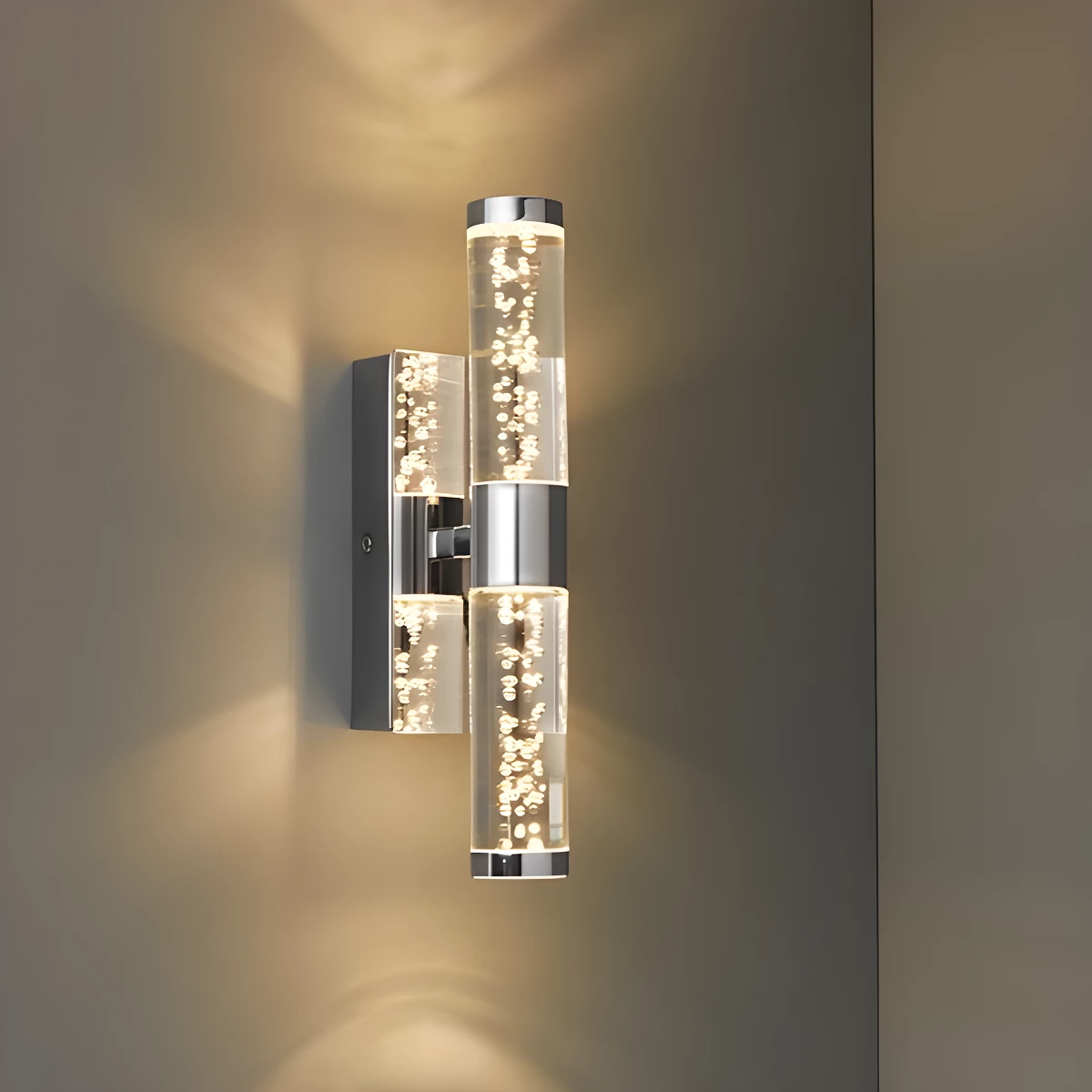 Kinkiet Essence - kolor srebrny, transparentny - 72612