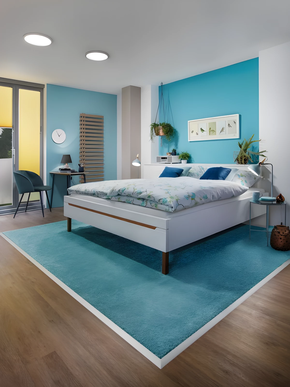 Nowoczesny plafon Atria - miedziany LED